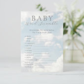 Baby Word Scramble Baby shower Games Informatiekaartje (Staand voorkant)