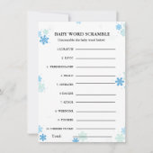 Baby word scramble baby shower spel kaart (Voorkant)