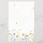 Baby Word Scramble Bee Wildflower Baby shower spel Flyer (Achterkant)