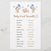 Baby Word Scramble Beer Boy Baby shower (Achterkant)