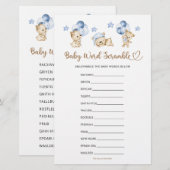 Baby Word Scramble Beer Boy Baby shower (Voorkant / Achterkant)