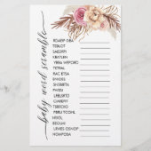 Baby Word Scramble Boho Dusty Roos Bloemen (Voorkant)