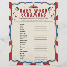 Baby Word Scramble [Circus Theme] Briefhoofd