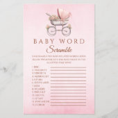 Baby Word Scramble Classic Baby shower spel Flyer (Voorkant)