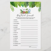 Baby Word Scramble Dinosaur Baby shower Game (Voorkant)
