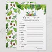 Baby Word Scramble Dinosaur Baby shower Game (Voorkant / Achterkant)
