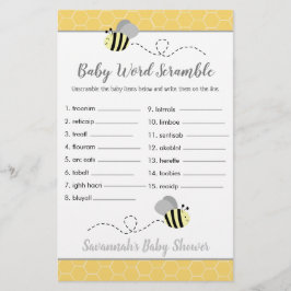 Baby Word Scramble Game bij bijen