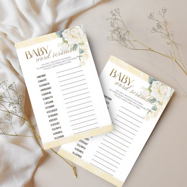 Baby Word Scramble Game – It’s A Boy Gold Balloon (Creator heeft geüpload)