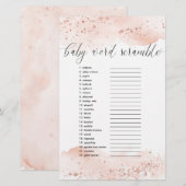 Baby word scramble game waterverf roos goud (Voorkant / Achterkant)