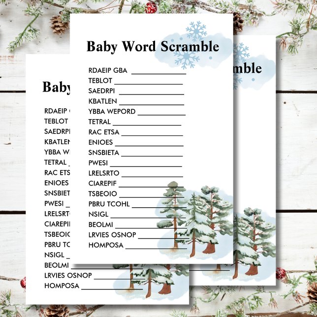 Baby Word Scramble Game Winter Sneeuwvlok (Creator heeft geüpload)