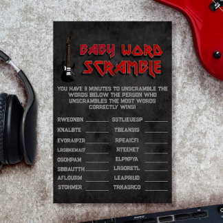 Baby Word Scramble - Geboren om te rocken