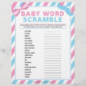 Baby Word Scramble [Gender Surprise] Briefhoofd (Voorkant)