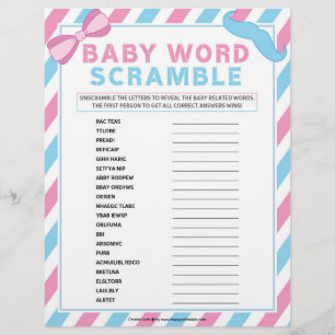 Baby Word Scramble [Gender Surprise] Briefhoofd