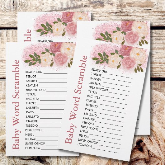 Baby Word Scramble Glitz en Glam Glitter Shine