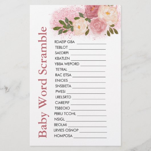 Baby Word Scramble Glitz en Glam Glitter Shine (Voorkant)