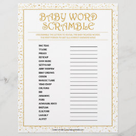 Baby Word Scramble [Golden Sparkles] Briefhoofd