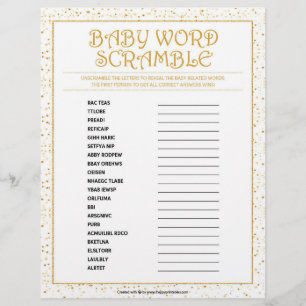 Baby Word Scramble [Golden Sparkles] Briefhoofd