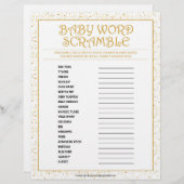 Baby Word Scramble [Golden Sparkles] Briefhoofd (Voorkant / Achterkant)