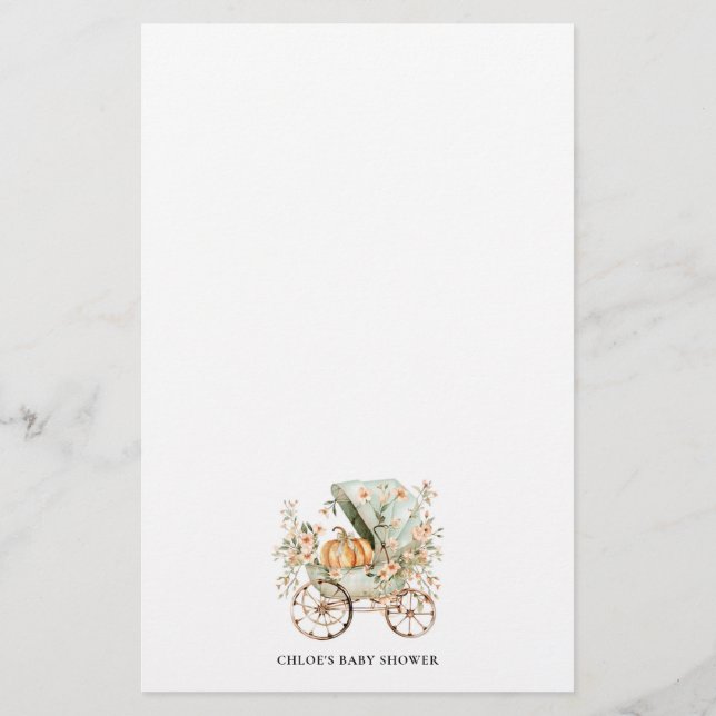 Baby Word Scramble Herfst Pompoen Baby shower Spel (Achterkant)