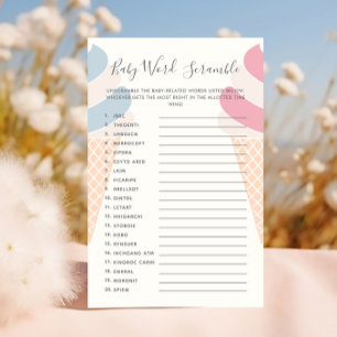 Baby Word Scramble Ice Cream Genderonthulling