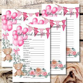 Baby Word Scramble Lief Meisje Ballon Eucalyptus