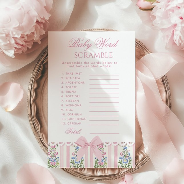 Baby Word Scramble Love Shack Baby Coquette game (Creator heeft geüpload)