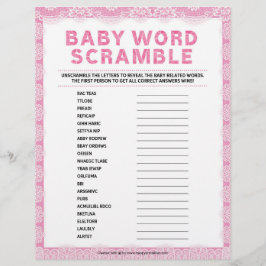 Baby Word Scramble [Luxearle kant [roze]] Briefhoofd