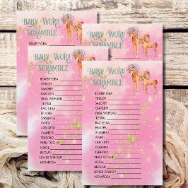 Baby Word Scramble Magische Eenhoorn en Vlinders