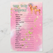 Baby Word Scramble Magische Eenhoorn en Vlinders (Voorkant)