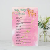 Baby Word Scramble Magische Eenhoorn en Vlinders (Staand voorkant)