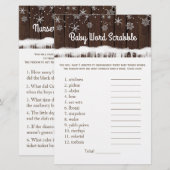 Baby Word Scramble Nursery Rhyme Baby shower Games (Voorkant / Achterkant)