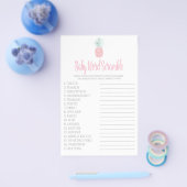 Baby Word Scramble Pineapple Baby shower Game Flyer (Enkel)
