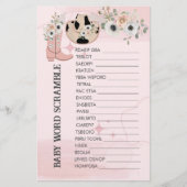 Baby Word Scramble Saddle Up Western Cowgirl Thema (Voorkant)