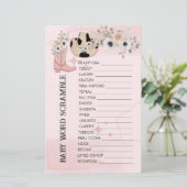 Baby Word Scramble Saddle Up Western Cowgirl Thema (Staand voorkant)