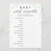 Baby Word Scramble Shower Game Card - Spruiters Programmakaart (Voorkant)