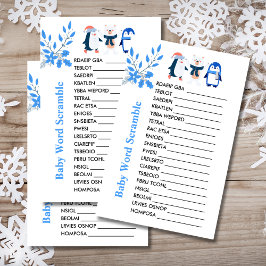 Baby Word Scramble spel winter polar beer pinguïn