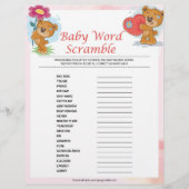 Baby Word Scramble [Teddy Bears] Briefhoofd (Voorkant)