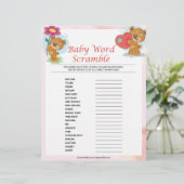 Baby Word Scramble [Teddy Bears] Briefhoofd (Staand voorkant)