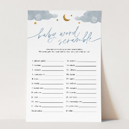 Baby Word Scramble Twinkle Star Baby shower Game