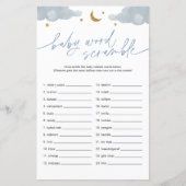 Baby Word Scramble Twinkle Star Baby shower Game (Voorkant)