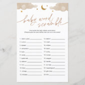 Baby Word Scramble Twinkle Star Baby shower Game (Voorkant)