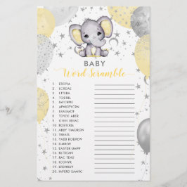 Baby Word Scramble Yellow Elephant Showgame