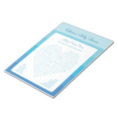 Baby Word Search Blue Ombre Stripes Baby shower Notitieblok (Schuin)