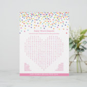 Baby Word Search Confetti Baby shower Game (Staand voorkant)