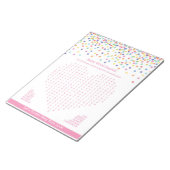 Baby Word Search Confetti Baby shower Game Notitieblok (Schuin)