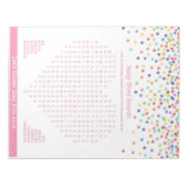 Baby Word Search Confetti Baby shower Game Notitieblok (Voorkant)