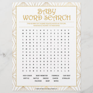 Baby Word Search [Golden Lines] Briefhoofd
