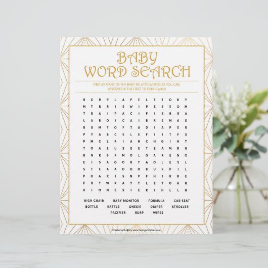 Baby Word Search [Golden Lines] Briefhoofd (Staand voorkant)
