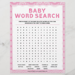 Baby Word Search [Luxe Lace [Roze]] Briefhoofd