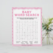 Baby Word Search [Luxe Lace [Roze]] Briefhoofd (Staand voorkant)